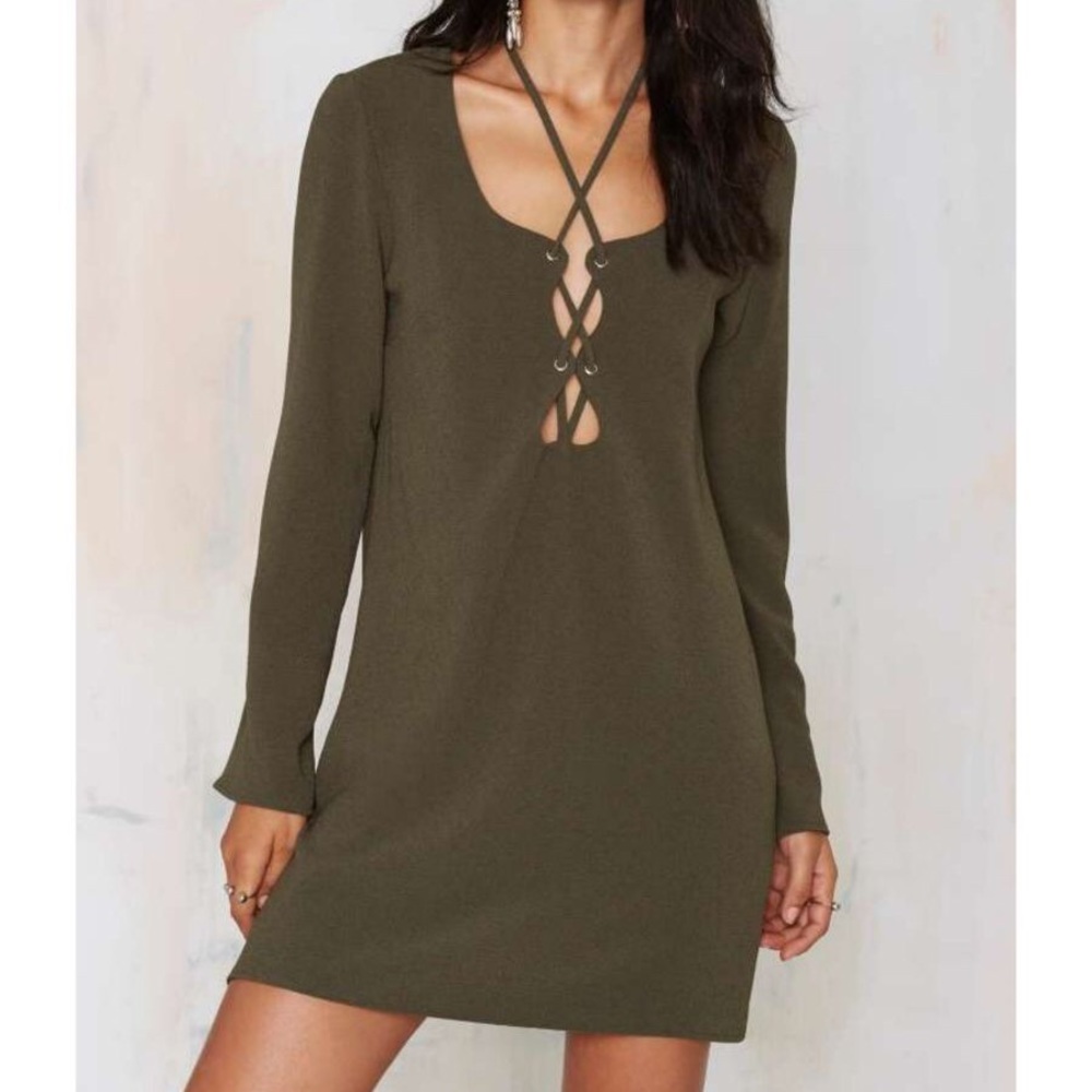 Nasty Gal Lace-up Dress